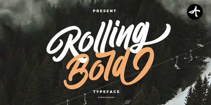 Rolling Bold Font Poster 1