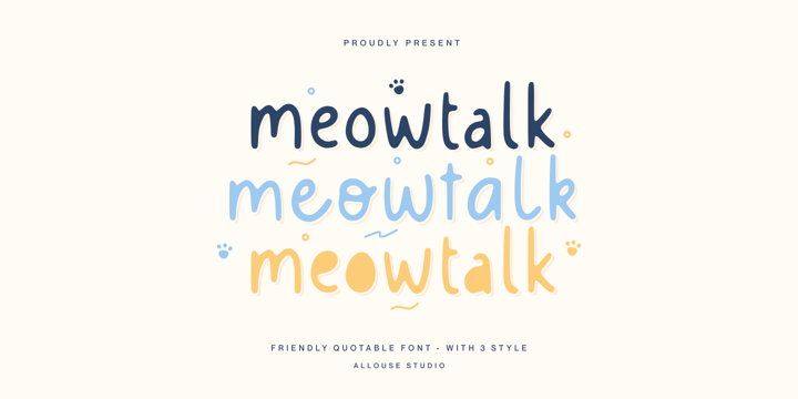 Meowtalk Font Poster 1