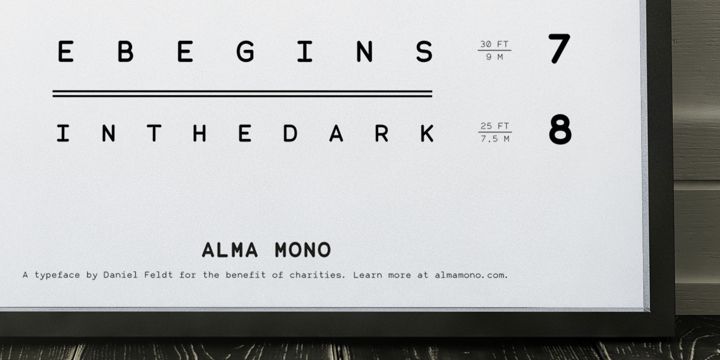 Alma Mono Font Poster 4