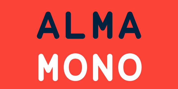 Alma Mono Font Poster 1