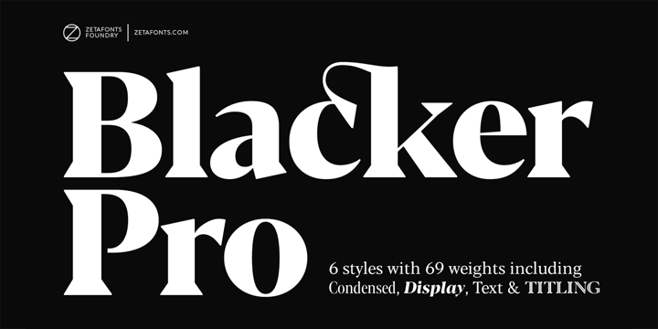 Blacker Pro Font Poster 1