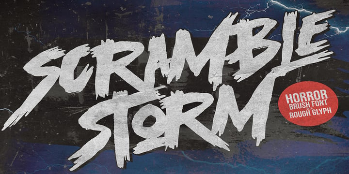Scramble Storm Font Poster 1