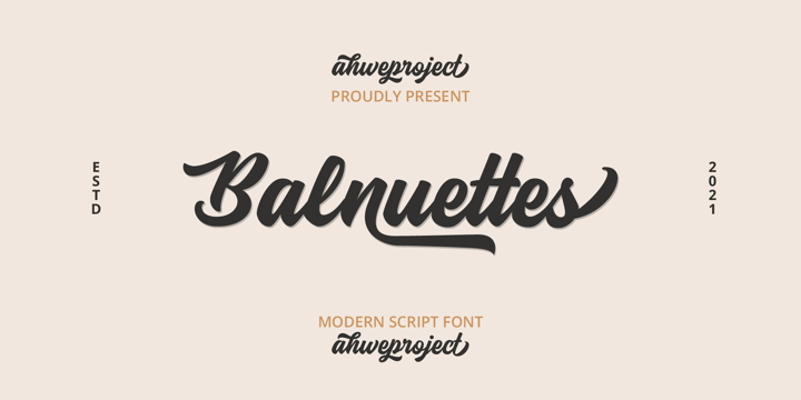 Balnuettes Font Poster 1
