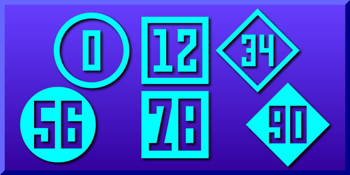 Numbers Style One Font Poster 2