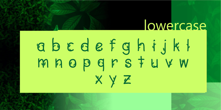 Green Nature Font Poster 3