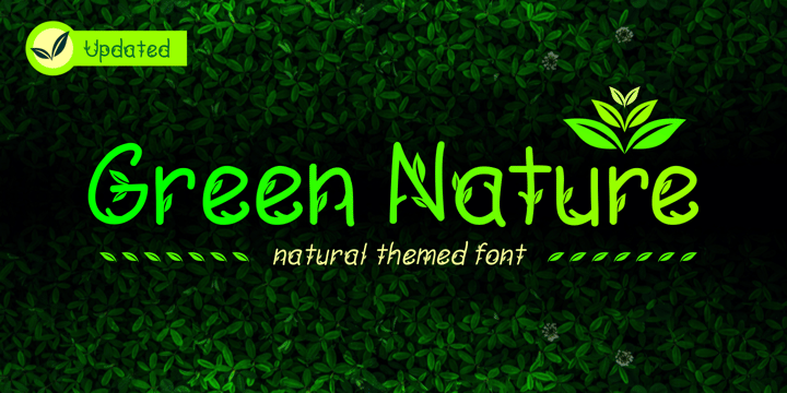 Green Nature Font Poster 1