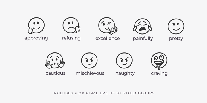 Emoji Emotions Font Poster 7