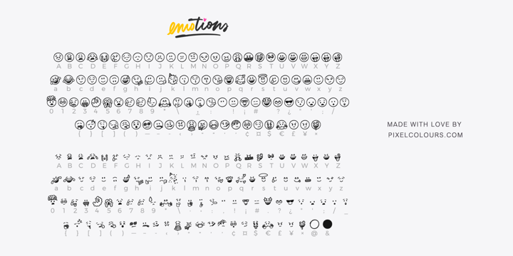 Emoji Emotions Font Poster 9