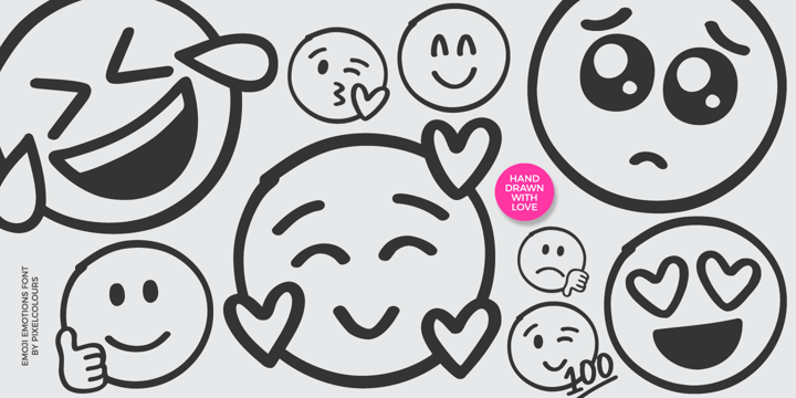 Emoji Emotions Font Poster 2