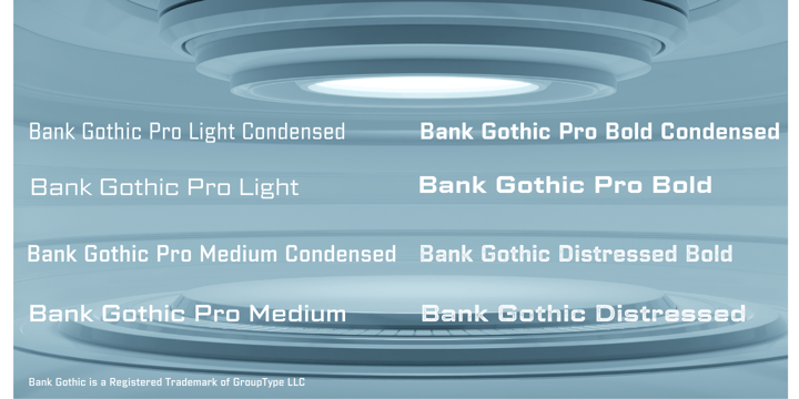 Bank Gothic Font Poster 7