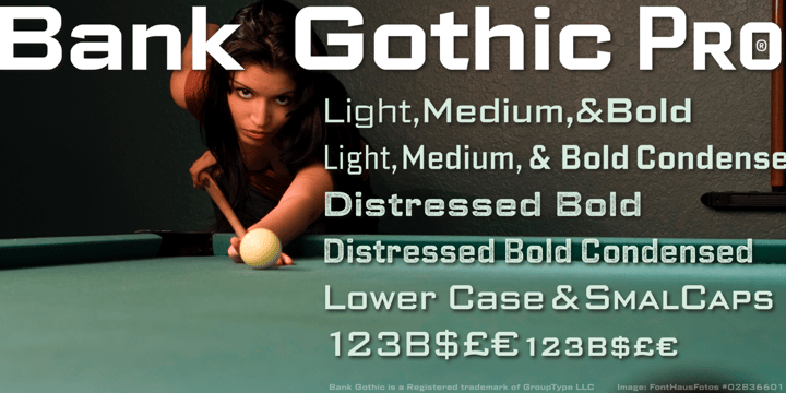 Bank Gothic Font Poster 8
