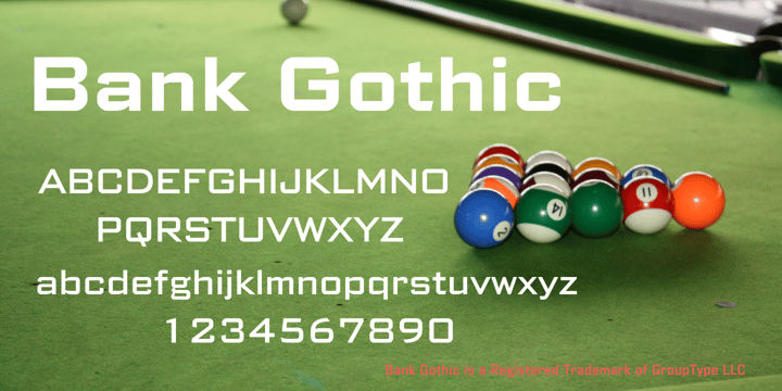 Bank Gothic Font Poster 10