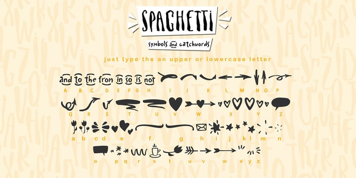 Spaghetti Cyrillic Font Poster 15