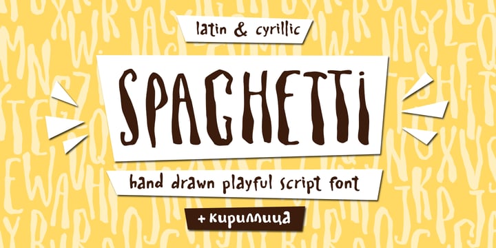 [zunlpteseo] Download Spaghetti Cyrillic Fonts Family From Ira Dvilyuk