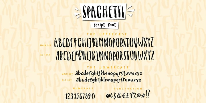 Spaghetti Cyrillic Font Poster 12