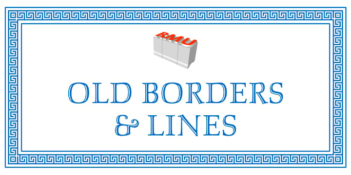 Old Borders And Lines Font Poster 1