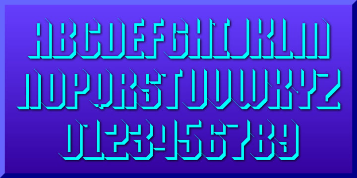 Blue On Blue Font Poster 5