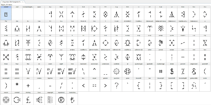 Ongunkan Old Hungarian Runic P Font | Webfont & Desktop | MyFonts