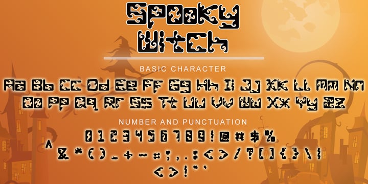 Spooky Witch Font Poster 8