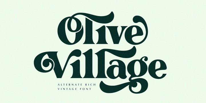 Olive Village Font Poster 1