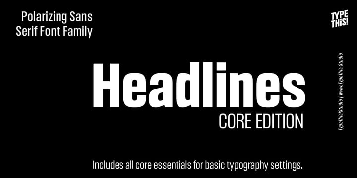 Headlines Core Edition Font Poster 1