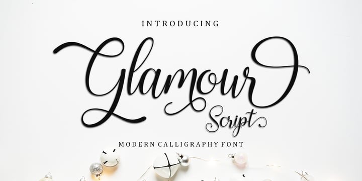 Glamour Script Font Poster 1