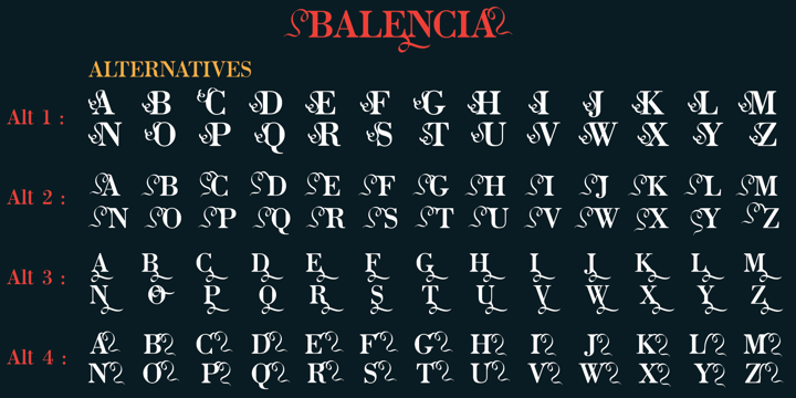 Balencia Font Poster 7