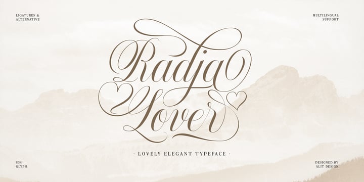 Radja Lover Font Poster 1