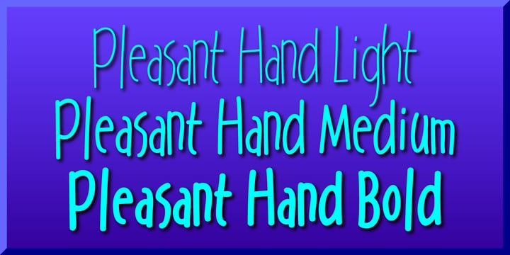 Pleasant Hand Font Poster 1