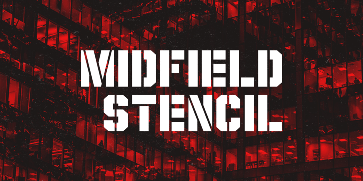 Midfield Stencil Font Poster 1