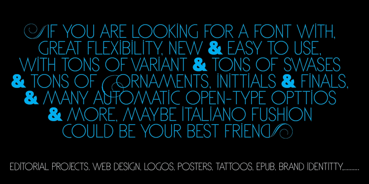 Italiano Fushion New Font Poster 9