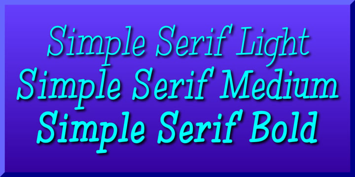 Simple Serif Font Poster 1
