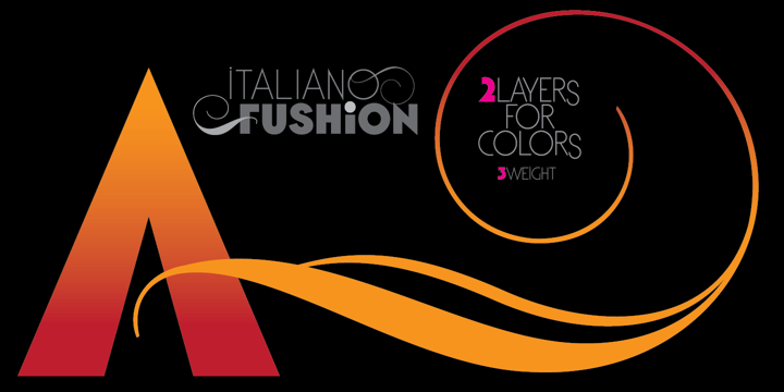 Italiano Fushion Color Font Poster 3
