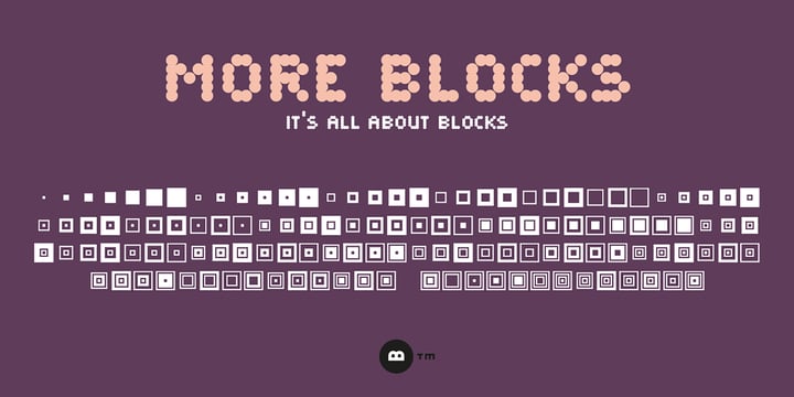 More Blocks Font Poster 2