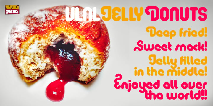 VLNL Jelly Donuts Font Poster 4