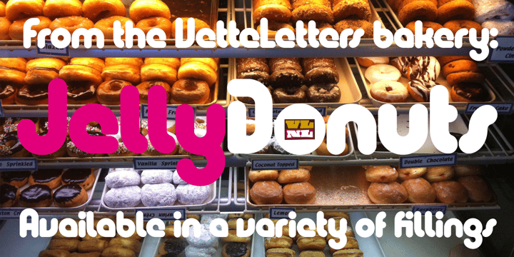 VLNL Jelly Donuts Font Poster 8