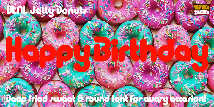 VLNL Jelly Donuts Font Poster 4