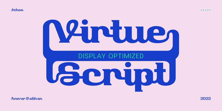 Virtue Script Font Poster 1