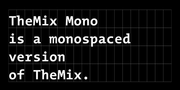 TheMix Mono Font Poster 4