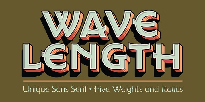 Wavelength Font Poster 1