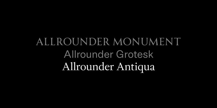Allrounder Antiqua Font Poster 9