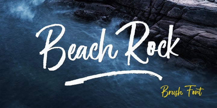 Beach Rock Font Poster 1