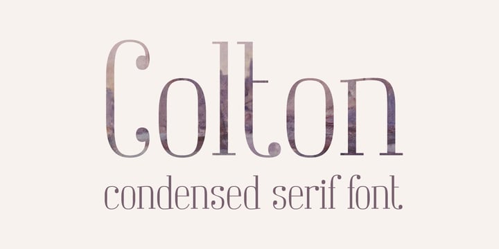 Colton Font Poster 1