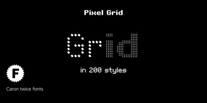Pixel Grid Font Poster 1