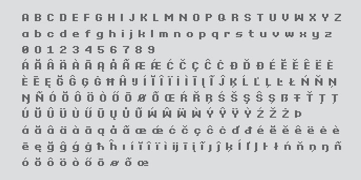 Pixel Grid Font Poster 11