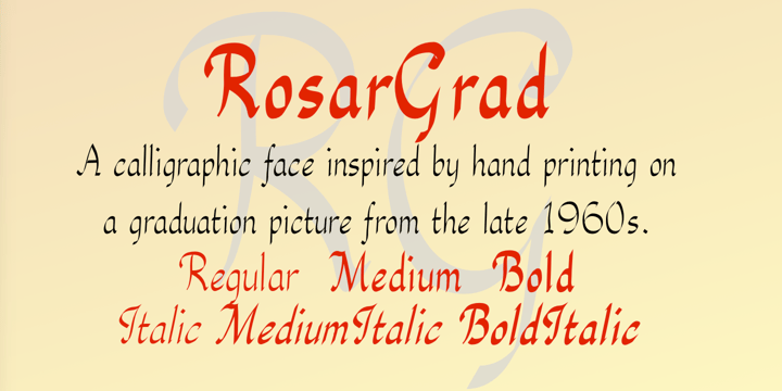 RosarGrad Font Poster 3