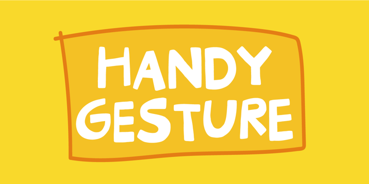 Handy Gesture Font Poster 1