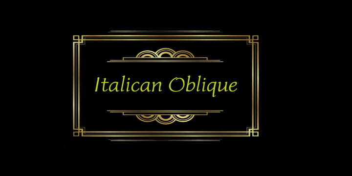 Italican Oblique Font Poster 3