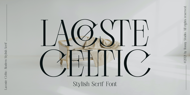 Lacoste Celtic Font Poster 1