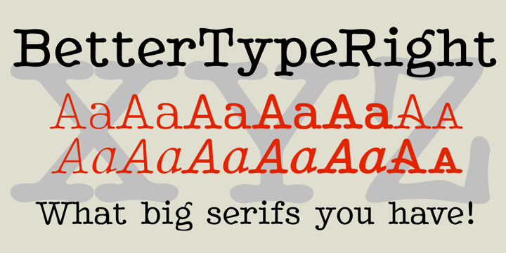 BetterTypeRight Font Poster 1